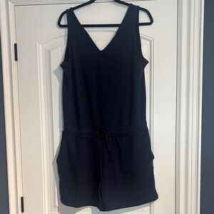 Lole Navy Blue Sleeveless V-Neck Romper